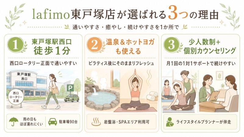 lafimo（ラフィモ）東戸塚店が選ばれる3つの理由