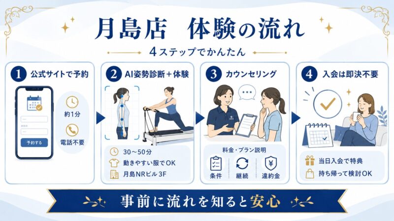 月島店 体験の流れ