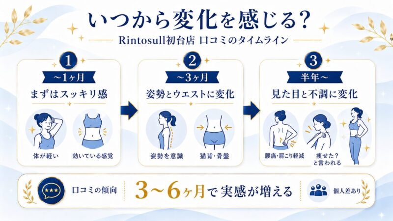 「変化が出るまでのタイムライン」——口コミ分析