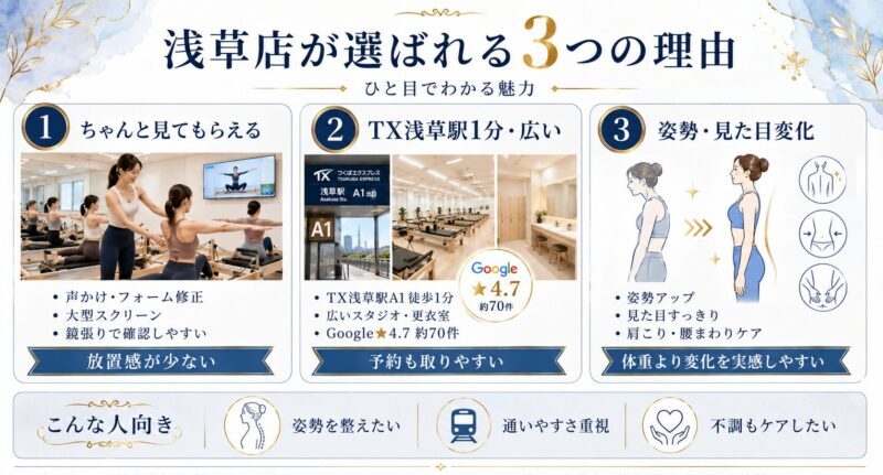 リントスル浅草店が選ばれる3つの理由