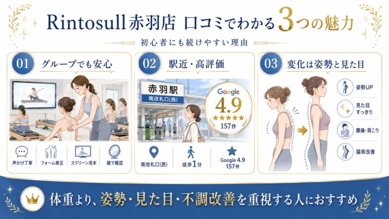 Rintosull赤羽店 選ばれる理由