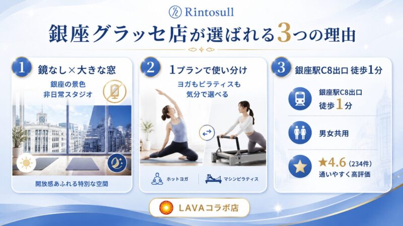 銀座グラッセ店だからできる3つのこと