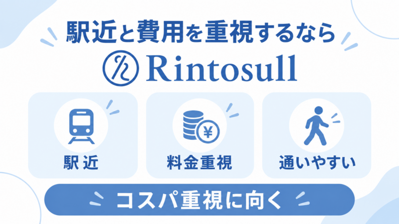 駅近・料金・通いやすさを重視