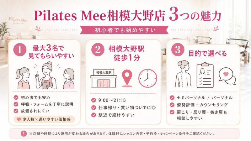 Pilates Mee相模大野店の魅力