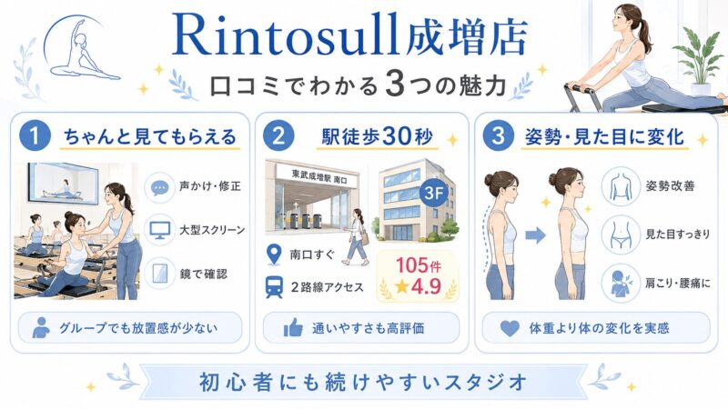 Rintosull成増店の3つの魅力