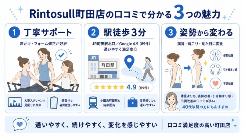 Rintosull町田店が選ばれる3つの理由
