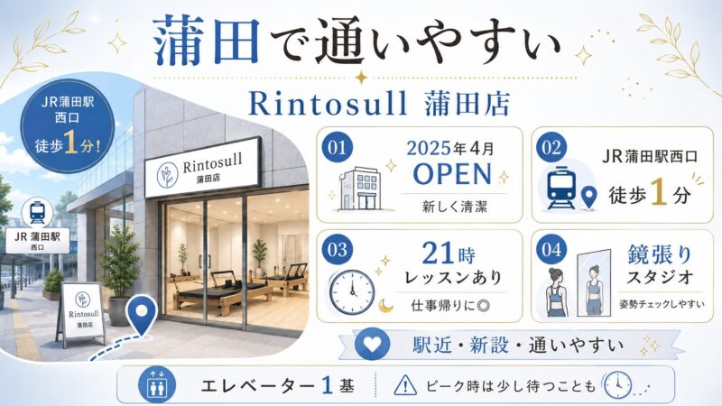 蒲田駅近のピラティススタジオ