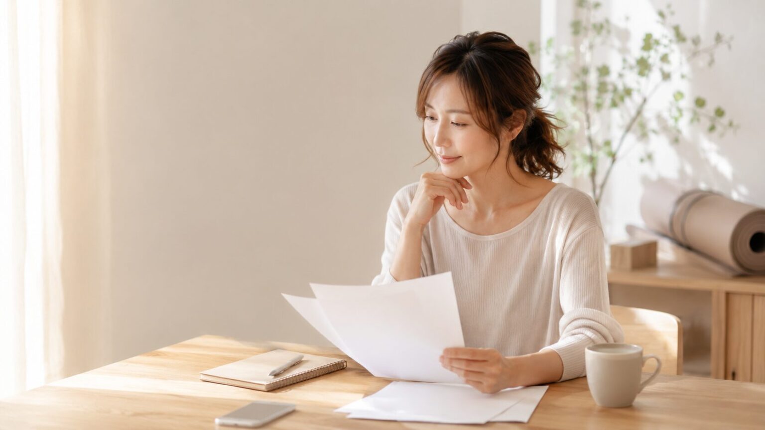 落ち着いたリビングルームでのひととき